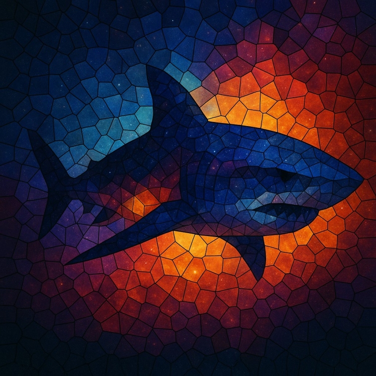 Space Shark Mosaic