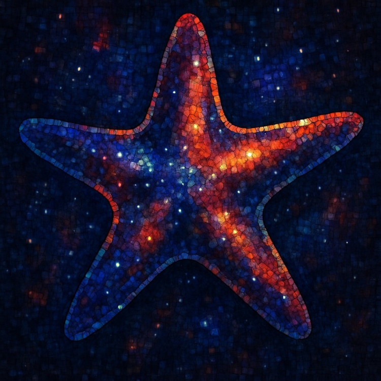 Space Starfish Mosaic