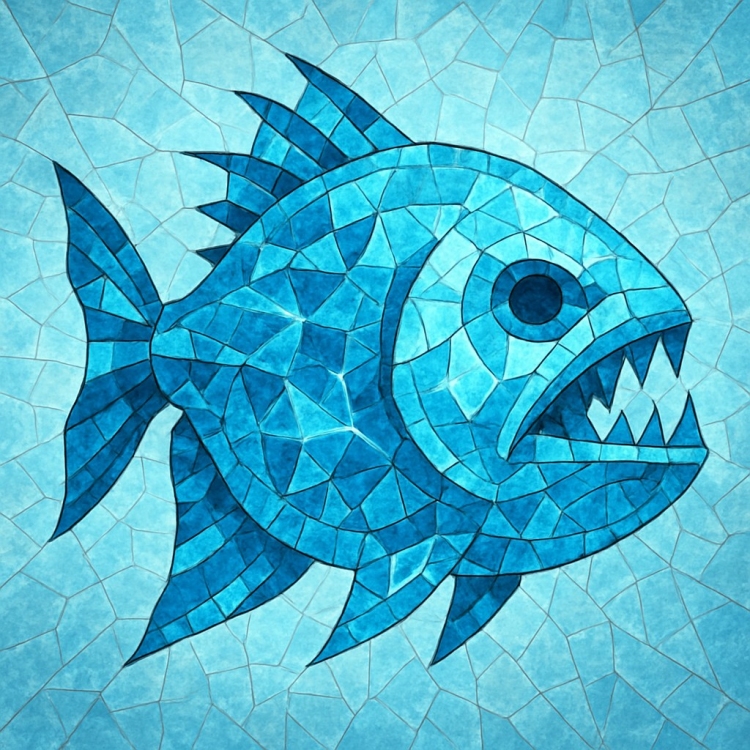 Ice Piranha Mosaic