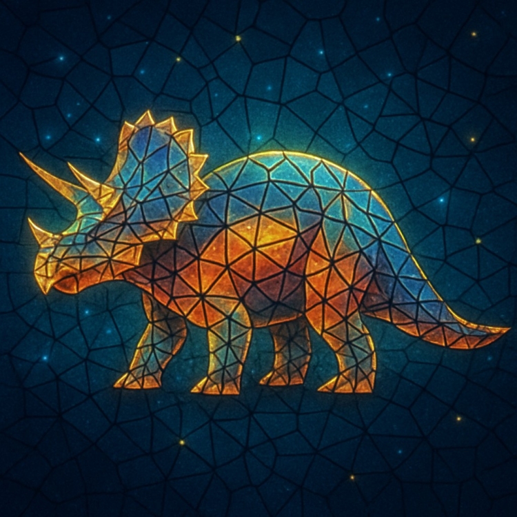 Starlight Triceratops Mosaic