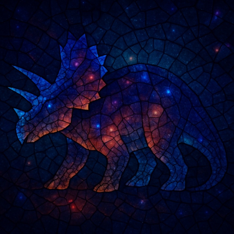 Space Triceratops MosaicM