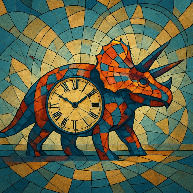 Time Triceratops Mosaic