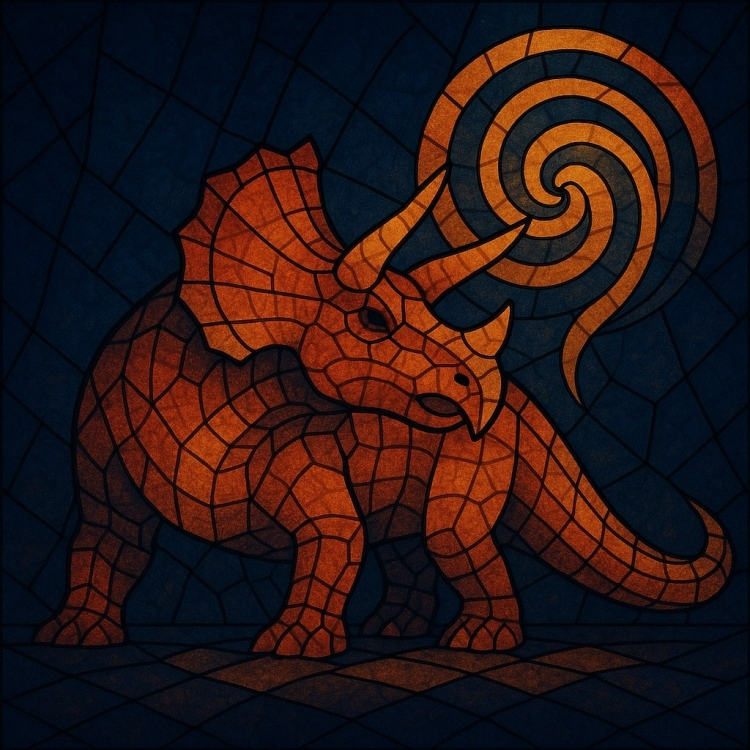 Fate Triceratops Mosaic