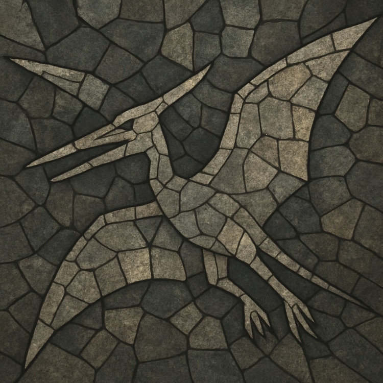 Stone Pterodactyl Mosaic