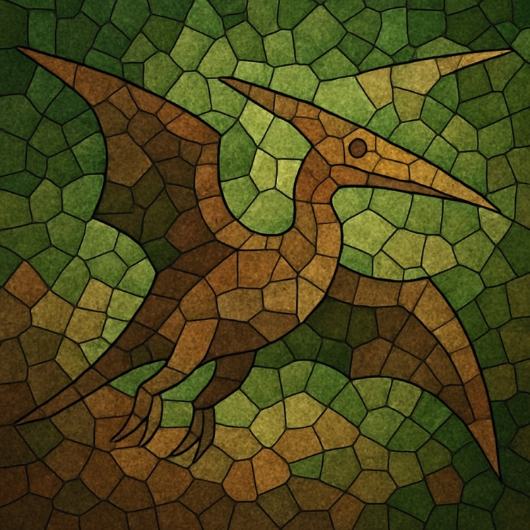 Earth Pterodactyl Mosaic