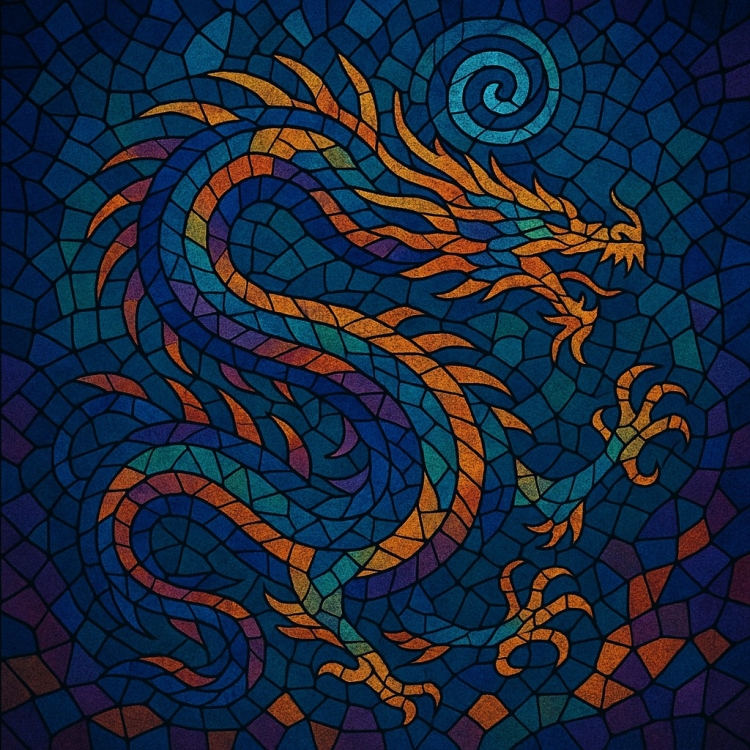Mind Eastern Dragon Mosaic