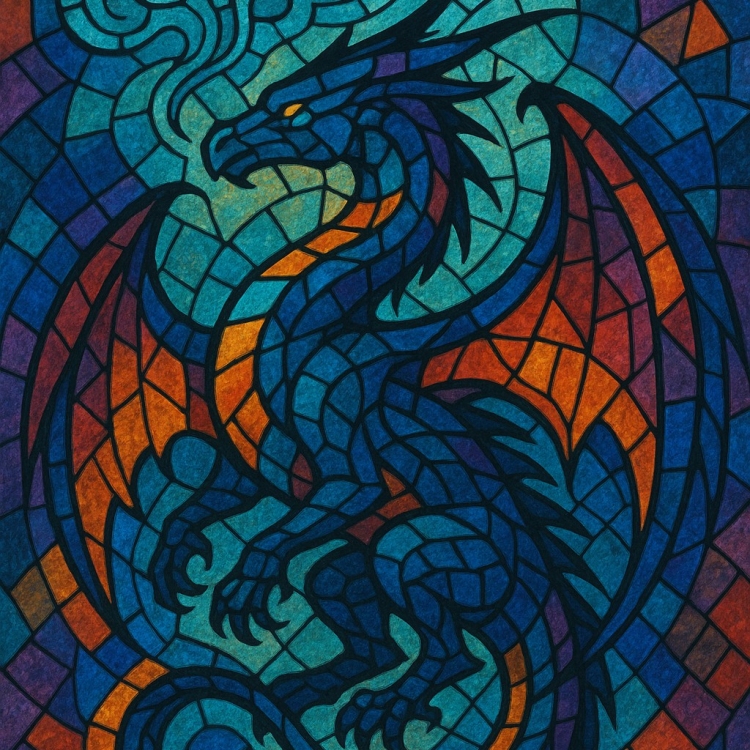 Mind Western Dragon Mosaic