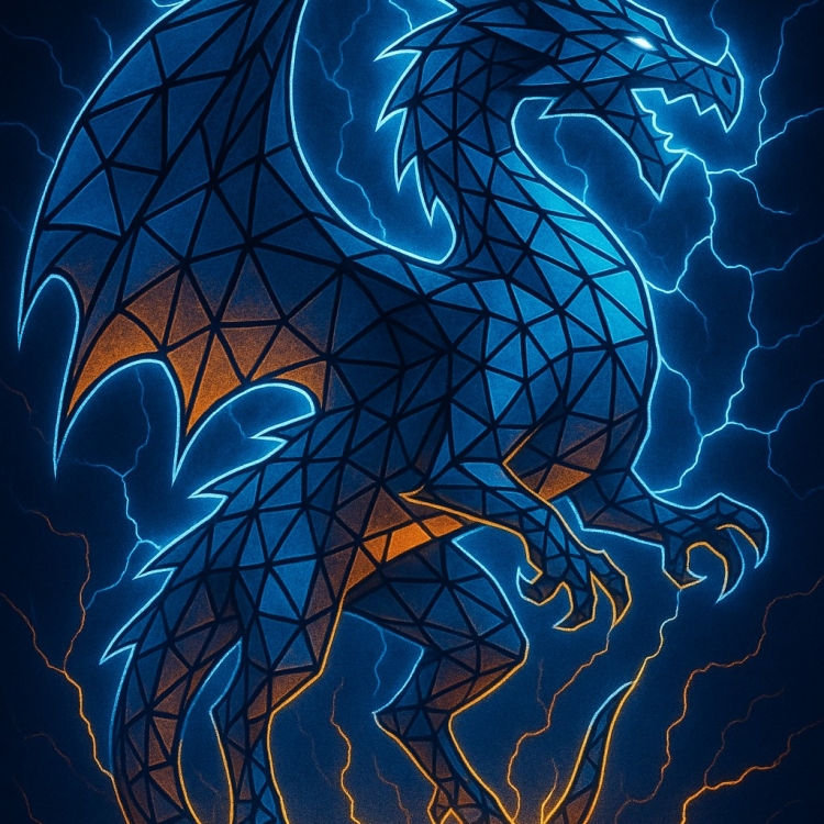 Power Western Dragon Mosaic