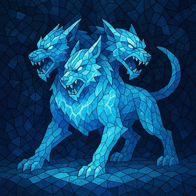 Ice Cerberus Mosaic