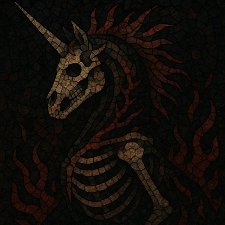 Death Unicorn Mosaic