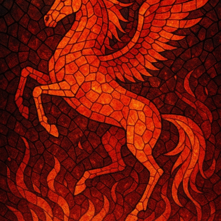 Fire Pegasus Mosaic