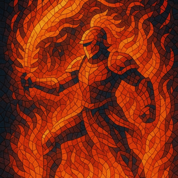Fire Warrior Mosaic