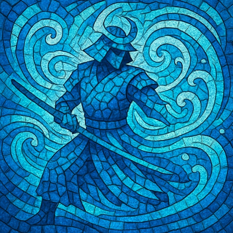 Water Samurai Mosaic
