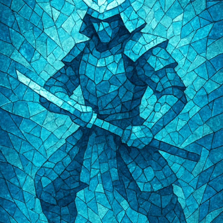 Ice Samurai Mosaic
