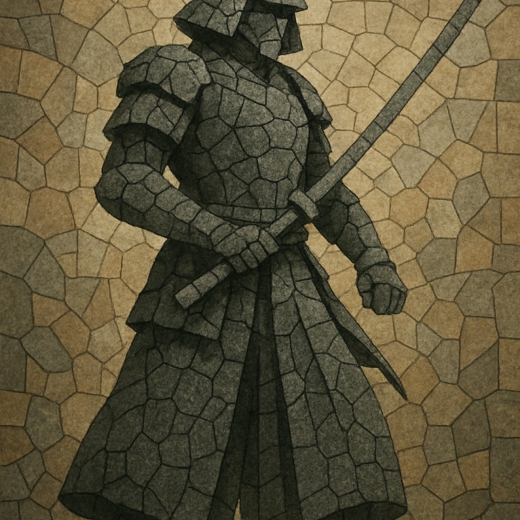 Stone Samurai Mosaic