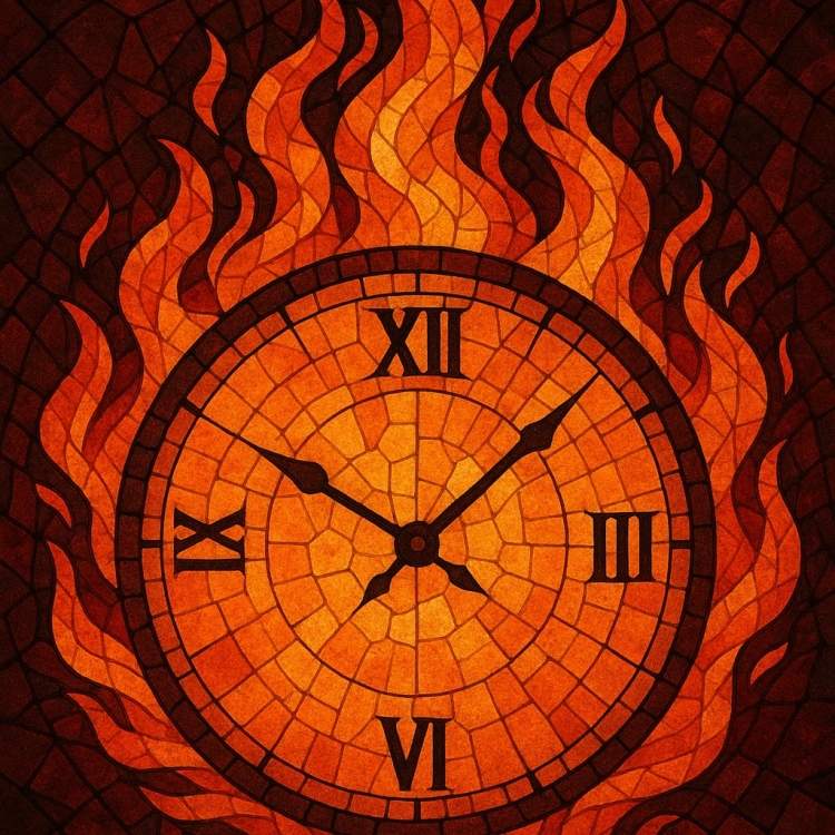 Fire Clock Mosaic
