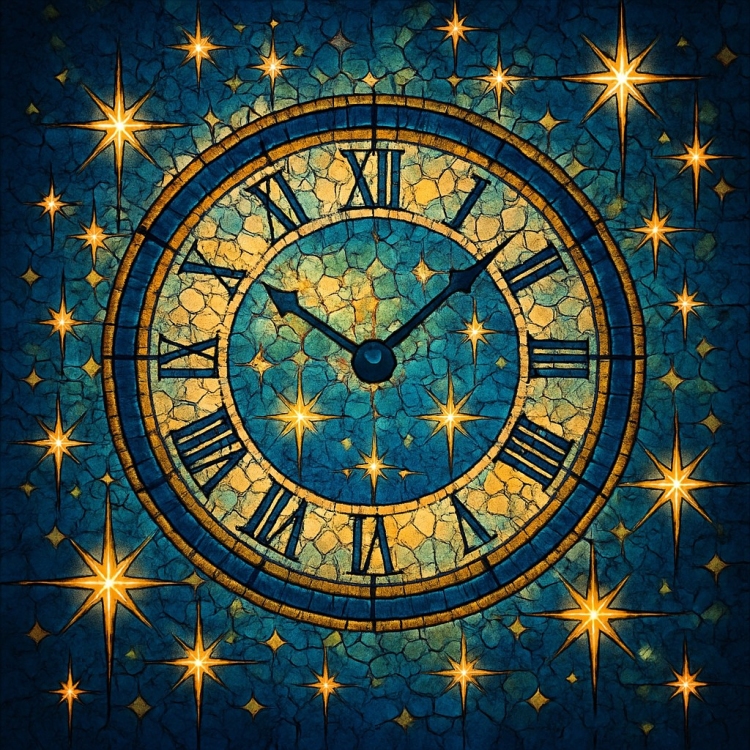 Starlight Clock Mosaic