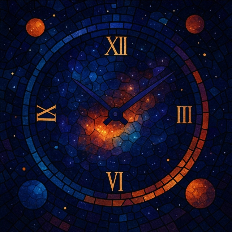 Space Clock Mosaic