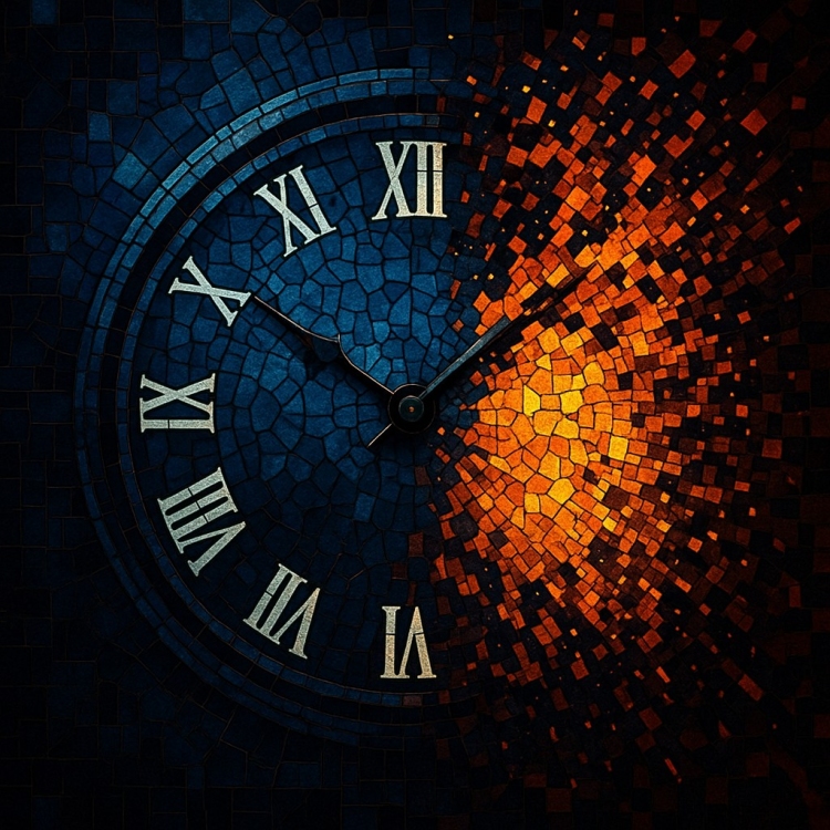 Destruction Clock Mosaic