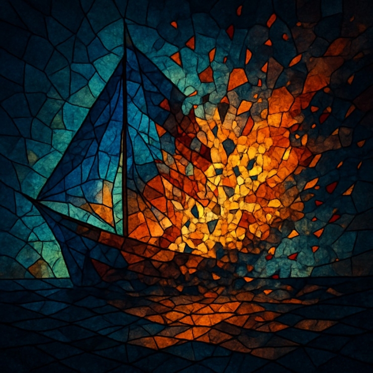 Destruction Boat Mosaic