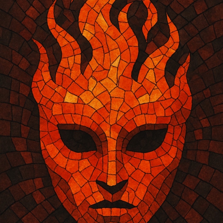 Fire Mask Mosaic